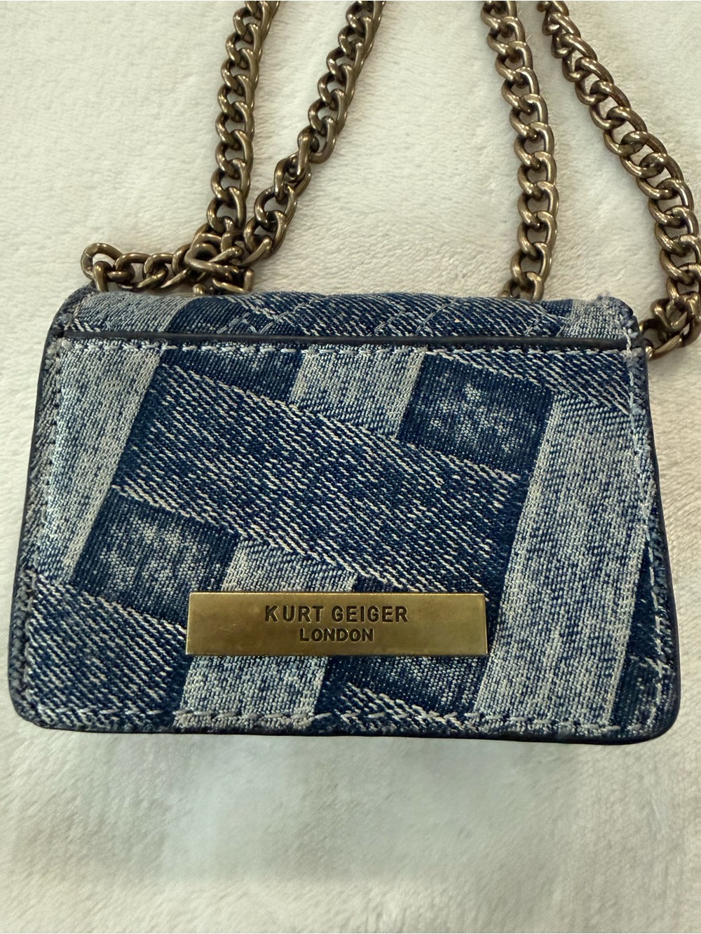 Kurt Geiger MINI DENIM KENSINGTON BAG - Picture 3 of 5